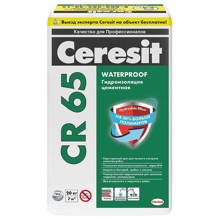 Сухая смесь цементная для гидроизоляции Ceresit CR65 20 кг